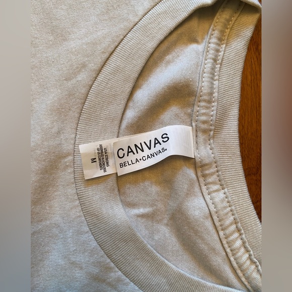 Brand: Canvas, Unisex. Size: Adult Medium. Color: Cream/Off White - Picture 3 of 4